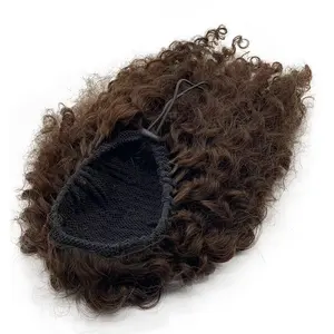 Unprocessed Natural Human Hair Ponytail Extension Virgin Remy Ponytails Human Hair Drawstring Ponytail