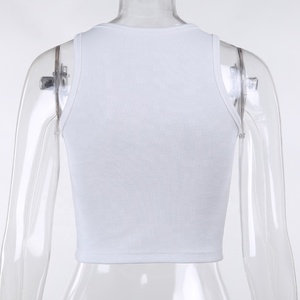 <span class=keywords><strong>Top</strong></span> <span class=keywords><strong>Canotta</strong></span> Personalizzato da Donna con Stampa, in Maglia a Costine, Sexy <span class=keywords><strong>Crop</strong></span> <span class=keywords><strong>Top</strong></span> Estivo - Product Image 6
