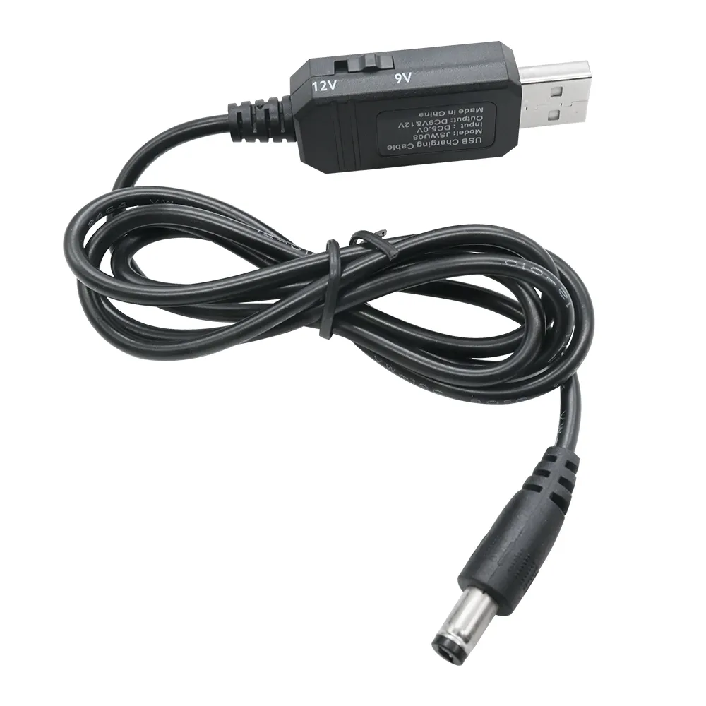 USB Powered şarj cihazı kurmak 5V 9V 12V kablo Fan için Wifi yönlendirici Boost gerilim sabitleyici stabilize dönüştürücü şarj kablosu