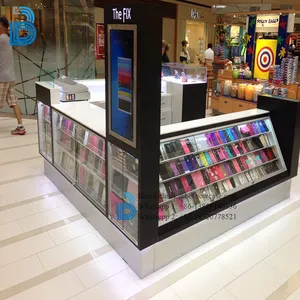 Cell Phone Display Glass Cabinets Mobile Phone Accessory Display Mobile Phone Shop Counter Design