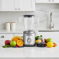 Nieuwe Design 1000W 1,5L Glazen Kan 3-in-1 4 Messen 3-Snelheden Roestvrijstalen Mes Multifunctionele Tafelblender voor Huishoudelijk Gebruik en Hotels