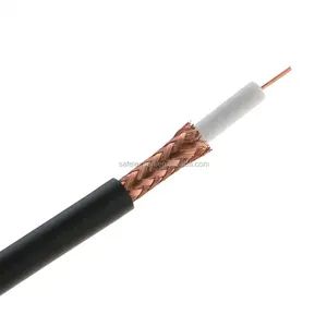 Cabo RG59 siamês, fio coaxial RG59 do condutor CU/CCA/CCS, fonte de cabo coaxial de fábrica