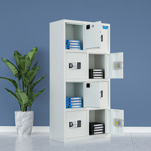An ninh Tủ thép trắng dữ liệu Locker 8 Cửa Khóa điện tử an toàn bí mật Chính Phủ tài liệu lưu trữ Tủ hồ sơ - Product Image 5