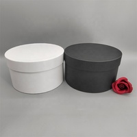 Boîtes cadeaux cylindriques rondes en carton industriel avec couvercle, matériaux recyclés, impression quadricolore personnalisable pour fleurs
