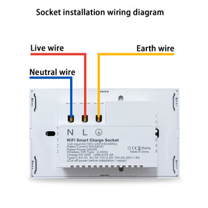 Việt Nam/Thái Lan 16A pd30w nhanh phí tường ổ cắm 13A IP54 Power-off Bộ nhớ Tempered Glass Bảng điều chỉnh tuya phong cách wifi <span class=keywords><strong>USB</strong></span> ổ cắm - Product Image 5