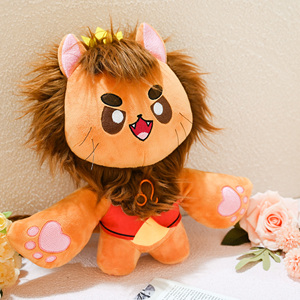 Mascotte de personnage personnalisée, adorable peluche Leo du zodiaque, adorable lion en peluche unisexe pour cadeaux - Product Image 3