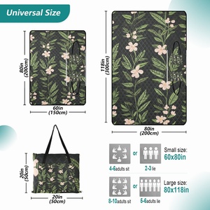 Bolsa de Diseño Aloha con Motivos Hawaianos, Fácil de Transportar, Manta de Playa, Impresión Puakenikeni, Bolsa para Picnic - Product Image 3