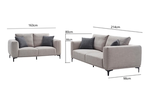 Sofà di Design 5 posti <span class=keywords><strong>accogliente</strong></span> Set Set di sofà di 123 in tessuto contemporaneo semplice sofà per il tempo libero all'ingrosso divano divano - Product Image 6