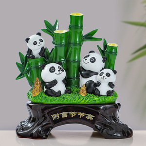 Figurine de panda en résine, décoration de maison, cadeau pour salon, armoire à vin, entrée - Product Image 1