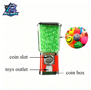 Distributore Automatico di Caramelle e Palline Rimbalzanti a Moneta, Piccolo Dispenser Quadrato per Negozi - Product Image 6