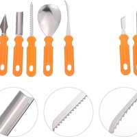 Premium All-in-One Carving Set Halloween Pompoen Carving Set 7-delig Pompoen Carving Messenset voor Fruit en Groenten