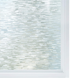 Film de fenêtre 3D moderne imperméable en PVC et PET durable, autocollant de confidentialité pour porte vitrée de salle de bain, sans colle requise - Product Image 2
