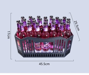 Công suất lớn thay đổi màu sắc dẫn Xô đá cho các bên nhựa chiếu sáng Xô giữ <span class=keywords><strong>24</strong></span> chai bia - Product Image 6