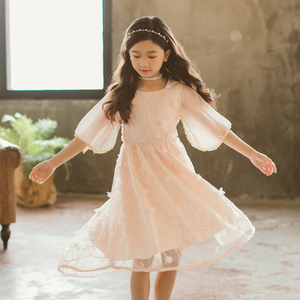 The New Modern Summer Wholesale Beautiful Girls Western <b>Pattern</b> Princess <b>Dress</b> Korea of Cuhk Children From China - Product Image 5