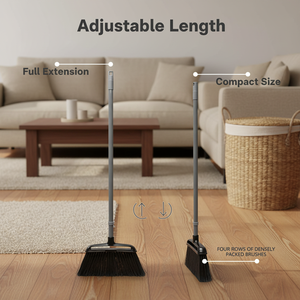<span class=keywords><strong>Escoba</strong></span> de Limpieza de Plástico de Alta Calidad para el Hogar, Cepillo para Limpiar Pisos, Cepillo Popular para Limpiar Escobas con Mango Retráctil - Product Image 1