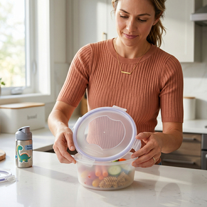 Contenedor de Alimentos Hermético Ele-Gate de 1.1L con Cierres Antiderrames, Libre de BPA, para Preparación y Almacenamiento de Comidas - Product Image 1