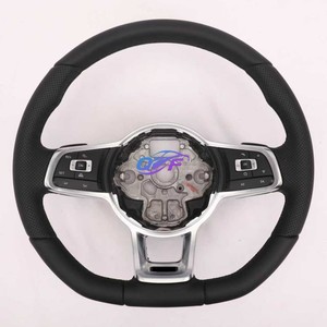 Volant de voiture pour Volkswagen <span class=keywords><strong>CC</strong></span> MAGOTAN VW Golf 6 Golf 7 R MK6 MK7 MK7.5 Polo Tiguan Passat GTl Volant en cuir - Product Image 4