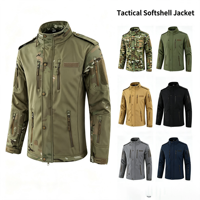 Veste Softshell Tactique Coupe-Vent Doublée Polaire avec Capuche Rétractable et Multiples Poches Zippées pour Chasse, Camping et Activités de Plein Air – Motif Camouflage