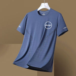 เสื้อวิ่งถักแบบสั่งทำโลโก้ OEM ขายส่ง แห้งเร็ว พิมพ์ลายด้วยเทคนิค Discharge ระบายอากาศได้ดี เหมาะสำหรับงานมาราธอน ทีมงาน ชมรม และงานส่งเสริมการขาย - Product Image 1