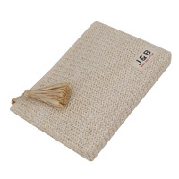 Pochette de Plage en Paille Bohème Décontractée avec Gland de Raffia, Logo Personnalisé, Trousse de Maquillage Cadeau, Pochette Zippée pour l'Été