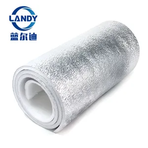 Rollo de aislamiento de lámina de aluminio de espuma EPE acústica, material de revestimiento de caja de aislamiento de núcleo aislado de calor, aislamiento adhesivo trasero EPE