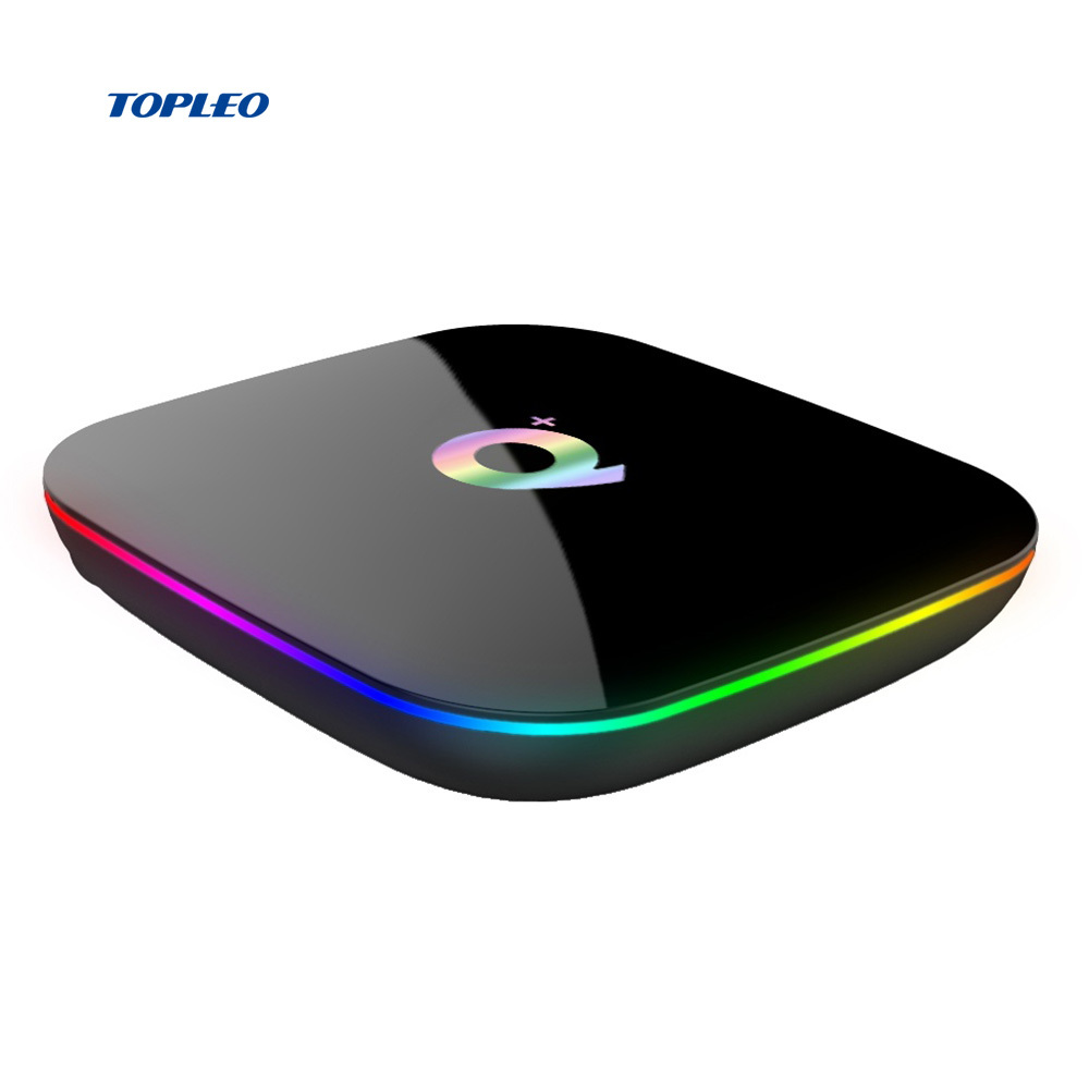 Android8.1 boîte de TÉLÉVISION Intelligente Q boîtes IPTV 4 K Allwinner H6 WIFI BT Q-boîte Pour La Télévision En Streaming