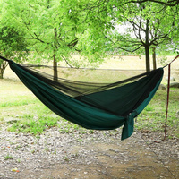 Hamac de camping extérieur avec bâche de protection contre la pluie, lit suspendu portable en nylon Ripstop pour la randonnée, le trekking et la plage