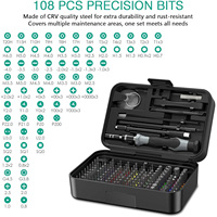 Mini-jeu de tournevis de précision à manche en plastique, identification codée par couleur, micro-outils magnétiques pour réparation DIY OEM