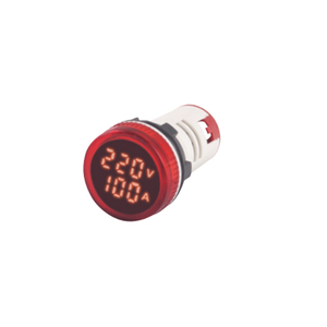 Medidor Digital Redondo Mini de 22mm con Doble LED para Voltaje/Amperaje, Material ABS, Mide Temperatura y Frecuencia, Precio Económico - Product Image 5