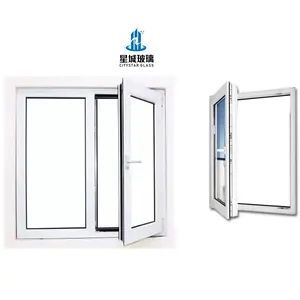 Mais novo estilo colorido banheiro ventilação janela vidro tipos design de fábrica chinesa pvc janelas