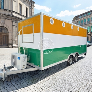Remolques de Comida Rápida Móviles Personalizados 2025, Totalmente Equipados, Carrito de Comida con Ruedas para Café y Helados en Venta - Product Image 3
