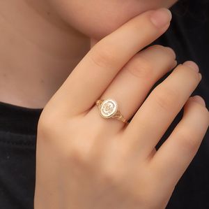 Inspire yüksek kalite paslanmaz çelik ceket <span class=keywords><strong>of</strong></span> <span class=keywords><strong>Arms</strong></span> aile Crest Signet yüzük kişiselleştirilmiş herhangi bir sembol Oval yüzük takı kadınlar için - Product Image 6