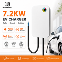Wallbox 7kw 220V 240V ev type 2 avec prise de charge IEC 62196