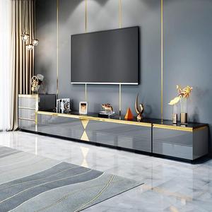 Meuble TV et Table Basse de Luxe Léger, Combinaison Américaine pour Salon, Carrée <span class=keywords><strong>en</strong></span> <span class=keywords><strong>Marbre</strong></span> avec Rangement - Product Image 5