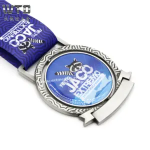 Hochwertige WTD Custom Metall medaille Antique Gold Marathon 3D Running Medal Custom Münz medaille