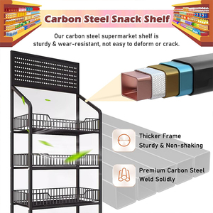 Kim loại snack hiển thị thực phẩm <span class=keywords><strong>Rack</strong></span> OEM Gia vị hiển thị giá siêu thị thiết bị thức ăn cho chó kệ trưng bày - Product Image 6