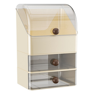 Caja de Almacenamiento de Cosméticos Yimi Jia con Tapa Antipolvo para Organizador de Maquillaje de Escritorio, Material PET - Product Image 5