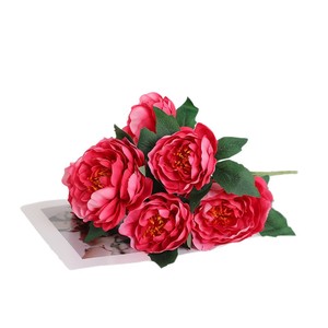 Fleurs de pivoine artificielles, 7 têtes, en soie, haute simulation, décoration de mariage, décoration de la maison, ornement de table - Product Image 5