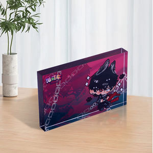 عرض خاص طباعة ملونة بتقنية الأشعة تحت الحى شفافة سميكة واقف مربعة أكريليك لافتات كتل طباعة ثلاثية الأبعاد أنيمي أكريليك الطوب - Product Image 4