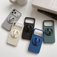 NOUVEAU Produit Coque de téléphone en silicone liquide 2,0 mm d'épaisseur avec support anneau en silicone pour iPhone 18 Pro Max