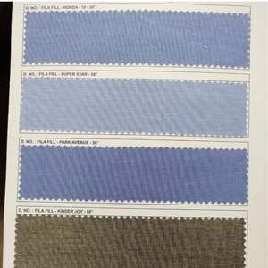 Tissu en denim tissé épais, respirant, teint uni, avec finition polie, pour robes, chemises et uniformes pour filles - Product Image 3