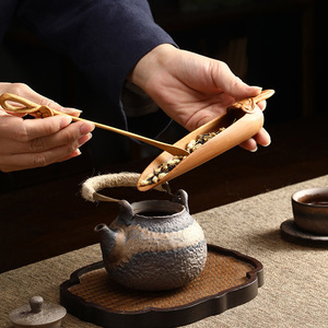 Bamboo <b>tea</b> <b>set</b>, four-piece bamboo skin <b>set</b>, handmade <b>tea</b> needle and <b>tea</b> <b>set</b> accessories, six essential <b>tea</b> utensils, - Product Image 4