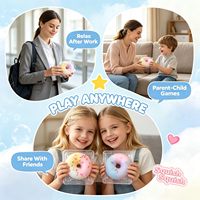 Jouets anti-stress sonores personnalisés avec logo, en forme de donuts croustillants, avec revêtement chocolaté croustillant et jouets compressibles moelleux