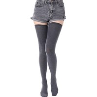 Chaussettes hautes noires unies pour femmes 2026, au-dessus du genou, pour cosplay JK et usage quotidien, bas doux pour dames