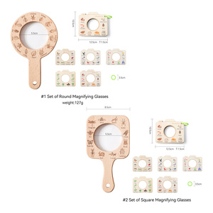 Biểu Tượng Tùy Chỉnh Nhà Máy Bằng Gỗ Thiết Kế Hoạt Động Cubes Set 3 + Năm Thí Nghiệm Khoa Học Magnifying Kính Đồ Chơi - Product Image 6