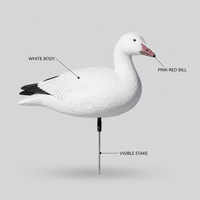 Leurre de chasse au canard réaliste 3D Sunflower S0001 avec plumes superposées en éventail, design pliable, matériau PVC imperméable