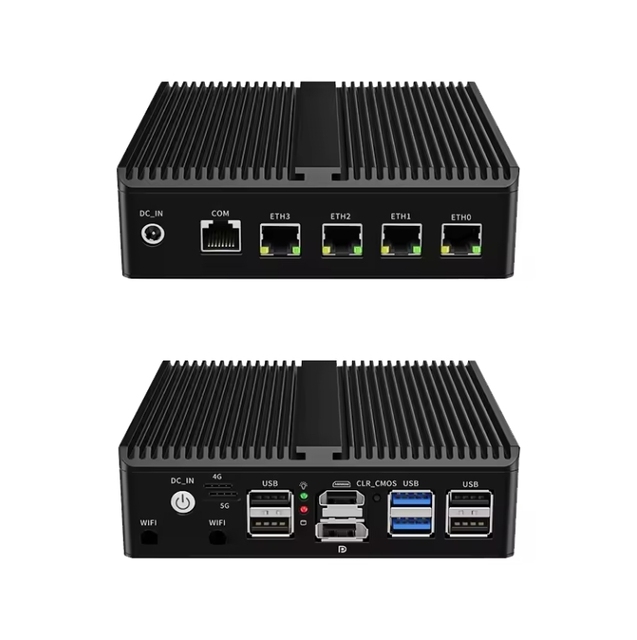 BKHD L Mini PC N100 N150 4*2.5G Ethernet Fiber 4G/5G/WIFI Firewall Appliance with VPN Pfsense X86 Linux Company Gateway X86