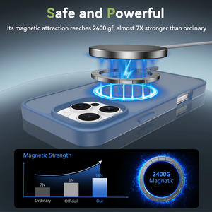 เคสกันลื่นแม่เหล็กสำหรับ iPhone 16 Pro Max แบบ <span class=keywords><strong>2</strong></span> in 1 วัสดุ TPU+<span class=keywords><strong>PC</strong></span>+N52 แม่เหล็ก 2400GS สำหรับ iPhone 15 14 Pro - Product Image 3