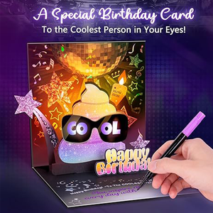Nuevo creativo divertido mierda Cool divertido <span class=keywords><strong>cumpleaños</strong></span> <span class=keywords><strong>tarjetas</strong></span> 3D emergente tarjeta <span class=keywords><strong>de</strong></span> felicitación mecedora música luz <span class=keywords><strong>para</strong></span> amigos regalos - Product Image 4