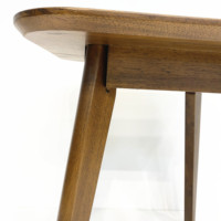 JB Table à thé en bois, mobilier de salon, Table basse en caoutchouc, Table à thé en noyer